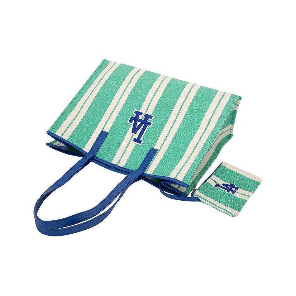 New MLB Cotton Tote Bag Shopping Bag Shoulder Bag Portable Crossbody Bag Shoulder Bag Regular Unisex Green White 3AORL0323-07MTS