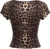 [USED] Leopard print T-shirt Y2K fairy grunge Heisei gal