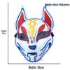 LED Luminous Fox Mask - Anime-Inspired Cat Face, Cold Light Flash for Halloween