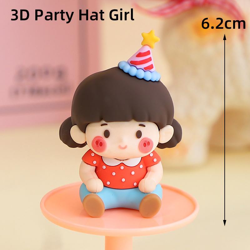 3D Zvířátka Topper na dort Korejský styl Malé zvíře Tygr Lev Oslava miminka 1. narozeniny Chlapec Dívka Roky Starý Party Dekorace na dort