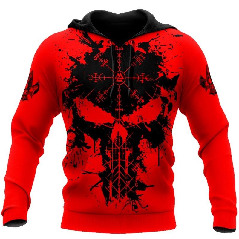 Men's And Women's Digital Terror Skull Street Suit Harajuku Jacket Men's Sports HoodieAmerican Style