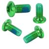 12pcs M5x11.5mm Bicycle Disc Brake Rotor Bolts Screws Alloy Disc Rotor Screws for Mountain BikeGreen, 12 Pcs set