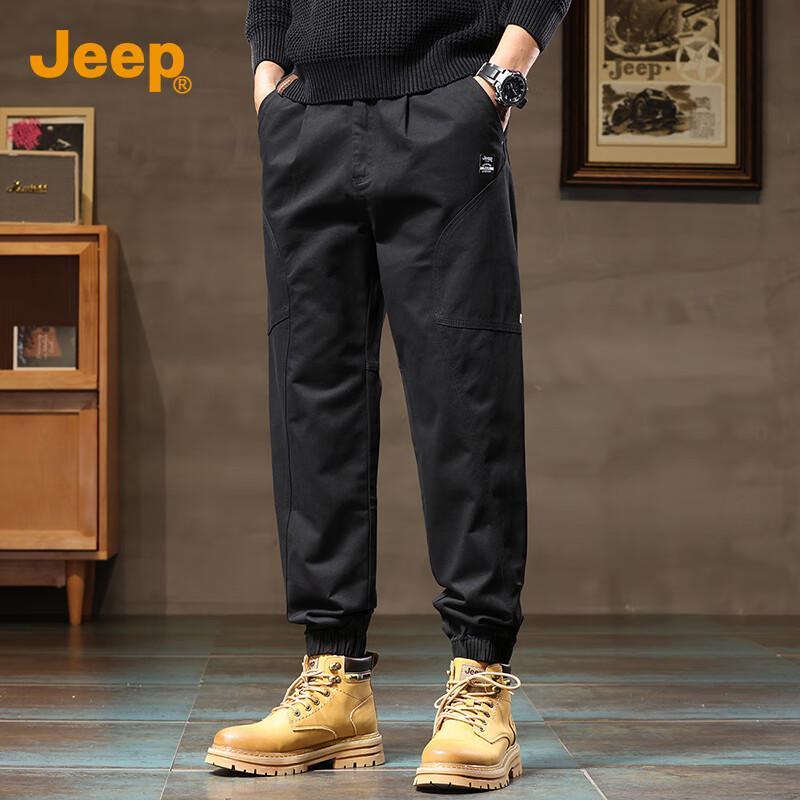 

Jeep Men s Loose Fit Pure Cotton Jogger Workwear Pants 4XL