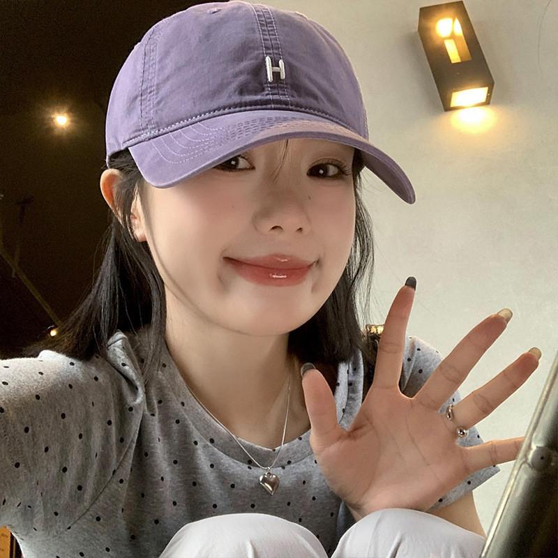 Purple Baseball Stylish Cap Women With Adjustable Fit Casual Design Embroidery