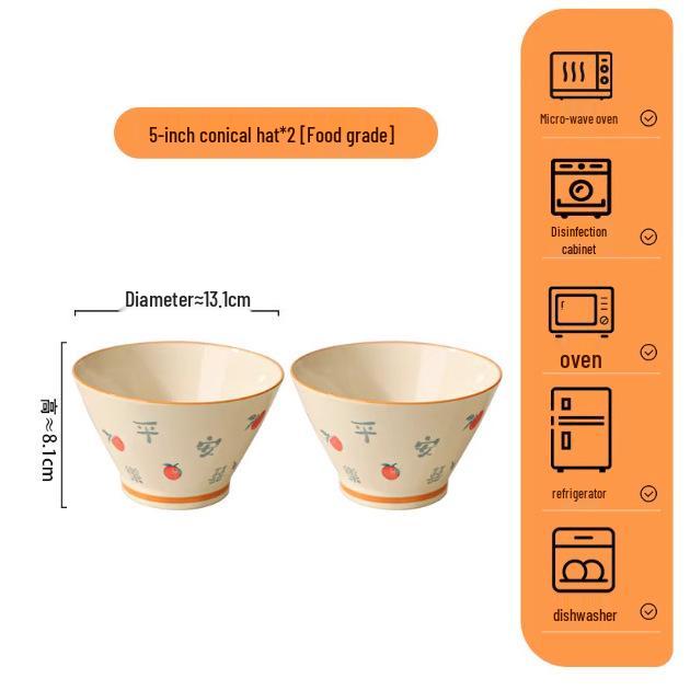 2026 Chinese Style Large Ceramic Rice Bowl - Elegant Home Use