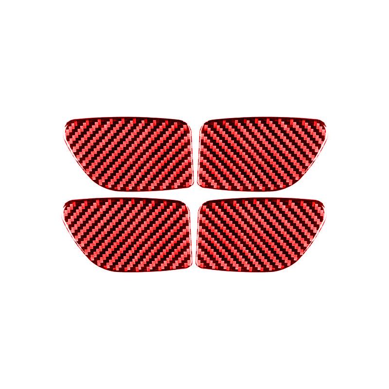 4PCS Carbon Fiber Car Inner Door Handle Bowl Panel Ring Cover Decoration Stickers For Nissan Sentra Sylphy 2016- Accessories