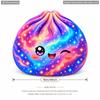 Colorful Squeeze Bun Pillow Double Sided Printing Bun Shaped Cushion Stress Relief Toy  Kids Gift