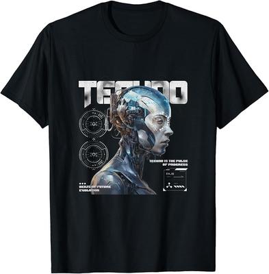 Techno Futuristic Design T-Shirt