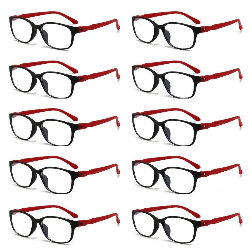 10PCS Sport Style Reading Glasses For Women Men Anti-slip Rubber Glasses Legs Anti Blue Light Presbyopic Glasses TR90