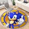 1pc Sonic Adventure Office Round Area Rug, Indoor Mat Suitable For Office, Under Office Chairs Bedroom Living Room Home Decor, Room Deco