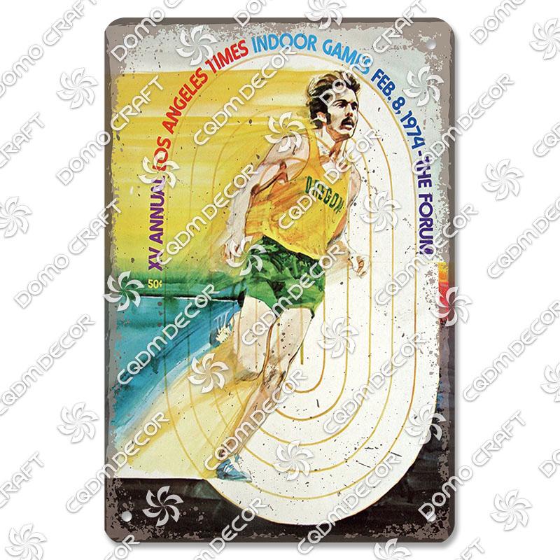 Run Race Poster Metal Plate Runner Run With Your Heart Running Shoes Metal Tin Signs Retro Wall Decor Club Gym Living Room Home