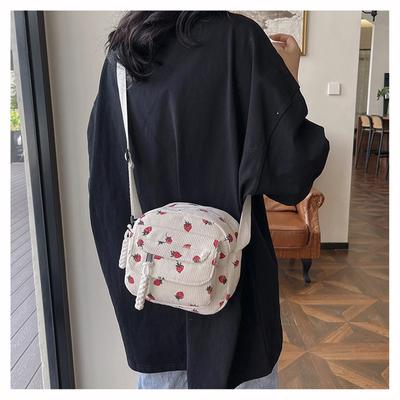 Kleine Tasche Damenmode Erdbeerdruck Handy-Tasche Ins Lässige Umhängetasche