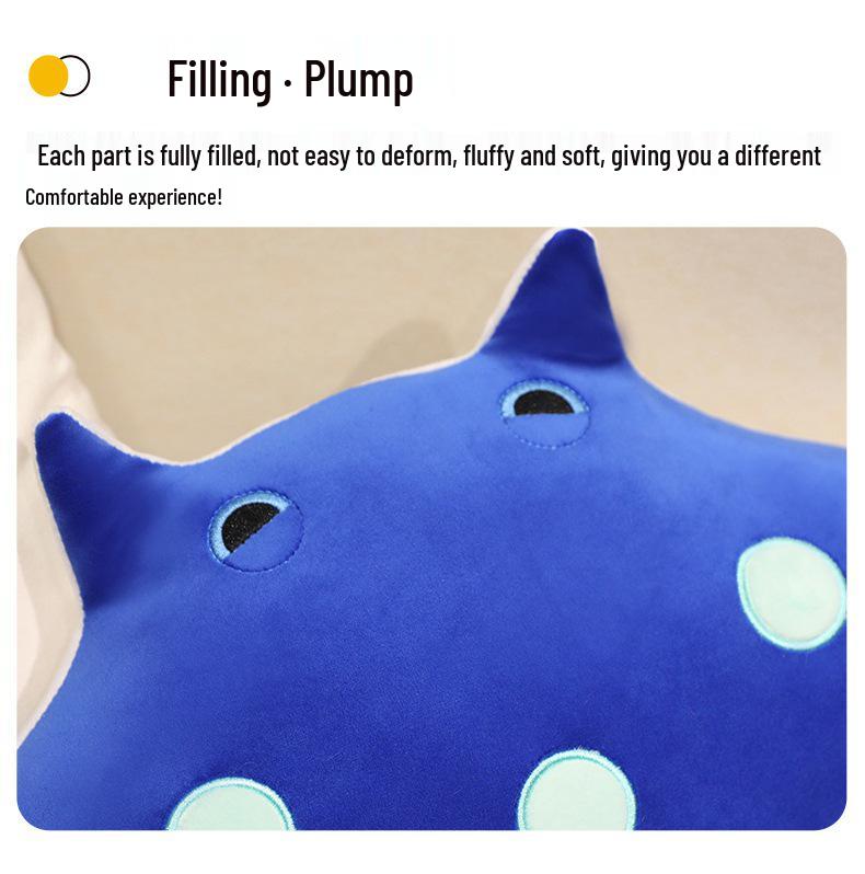 Manta Ray Plush Toy Cushion - Ocean Animal Doll for Kids