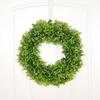 Saint Patrick's Day Boxwood Wreath - Spring/Summer Home Decoration, Artificial Leaves, Wall Hanging