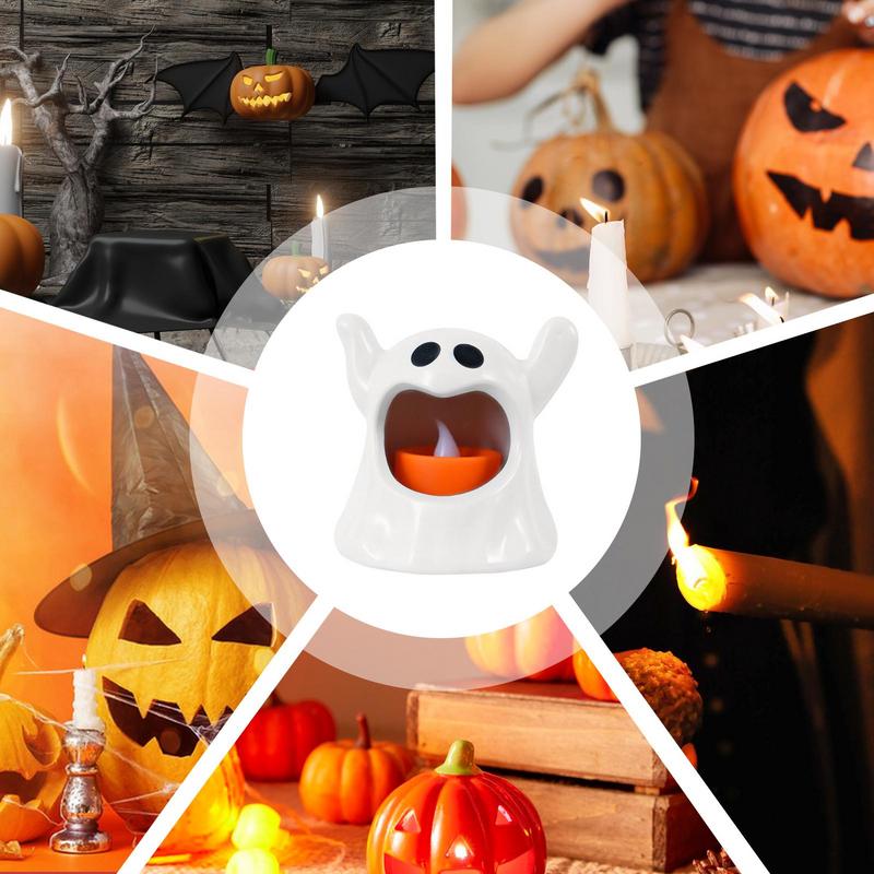 LED Electronic Candle Lights Kawaiis Ghost Lights Halloween Scary Atmosphere Ornaments Kid Gift Both Cute And A Little Scary