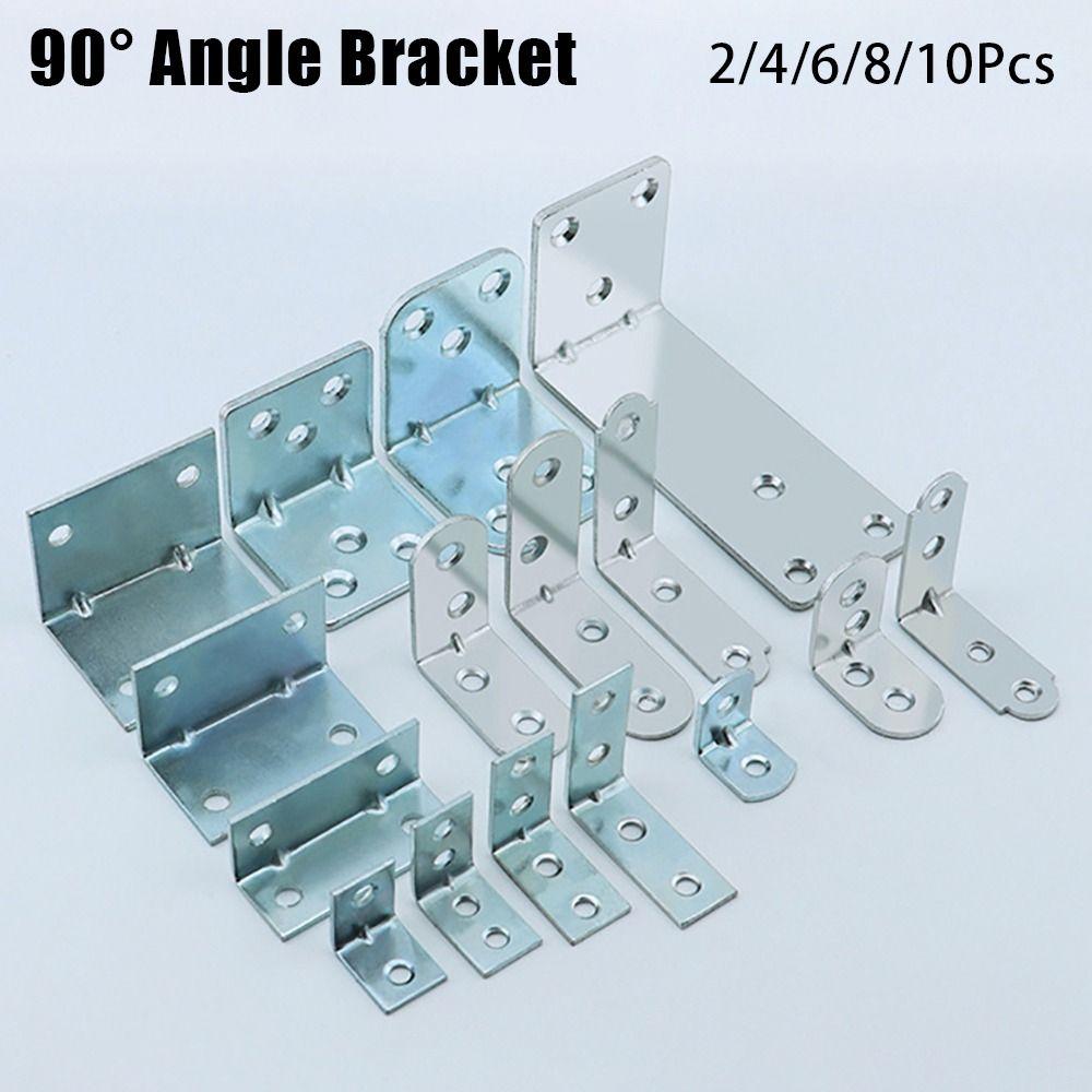 2/4/6/8/10Pcs 90 Degree Angle Bracket Iron Shelf Support Bracket  Cabinet Screens Wall