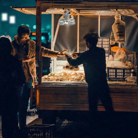 2-in-1 Folding LED Lantern Fan with Hook Dimmable Strong Airflow