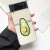 Cute Avocado Baby Yoga Fashion Phone Case For Samsung Galaxy Z Flip 3 4 5 6 7 Hard Folding Z Flip4 PC Cover Protector Gift