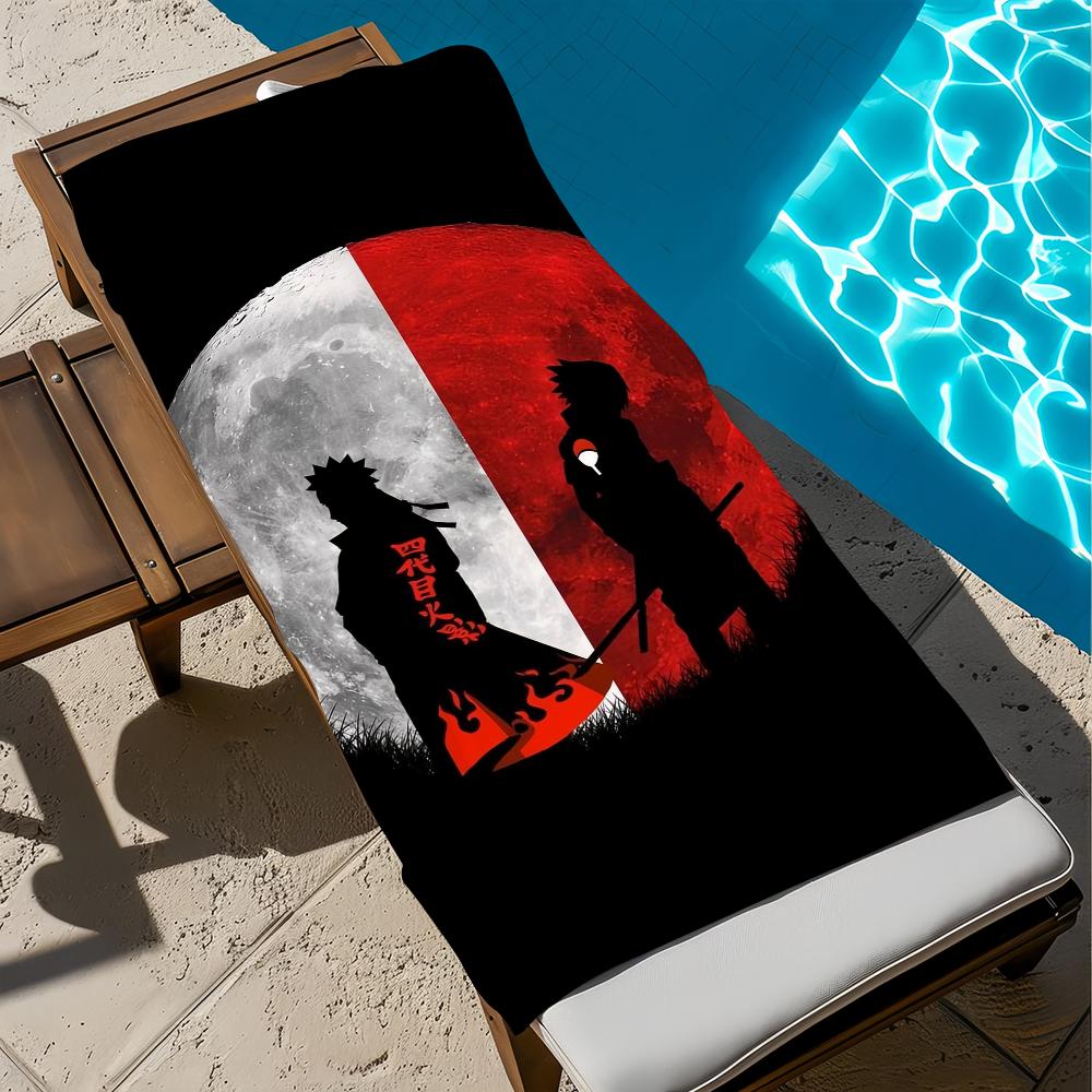 N-nARUT-oO Annime I-ltachi U-uchiha Towel Large Quick-Drying Microfiber Soft Beach Towel for Travel Fitness Sauna Bathing Campin