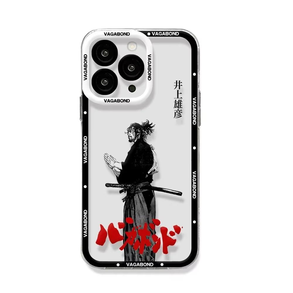 Vagabond Manga Phone Case For iPhone 16 15 14 13 12 11 Pro Max XS X XR 7 8 Soft Silicone Transparent Cover