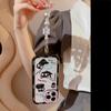 Playful Cats Suitable for 14ProMax Mobile Phone Case Apple 13 Graffiti Cute Bracelet Iphone16 Hard 15 Magnetic Suction