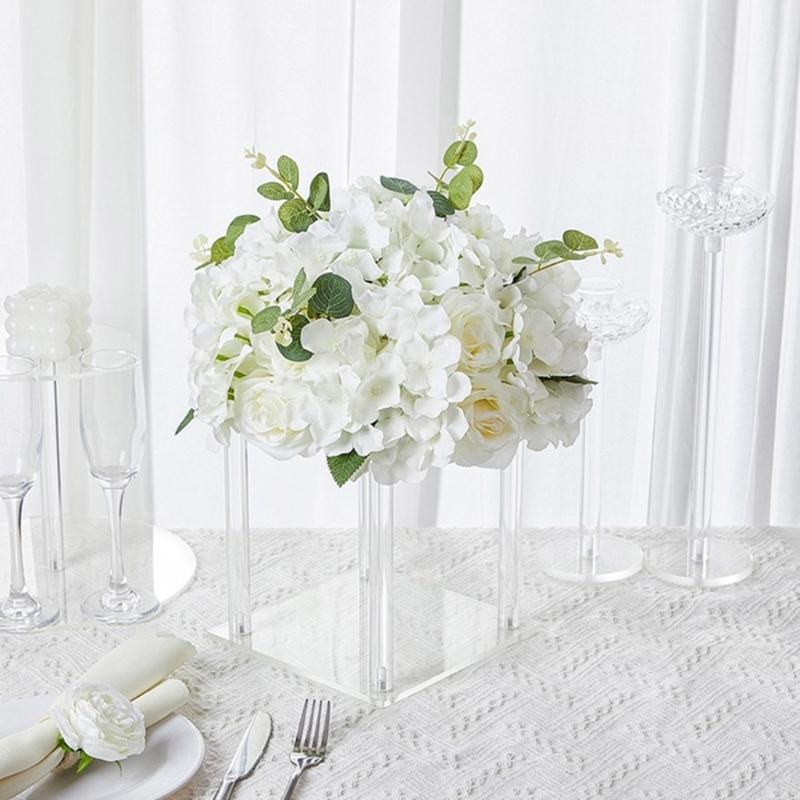 Artificial Flower Arrangement Bouquets, Artificial Flower Centerpieces Decoration for Wedding, Birthday, Valentines Day