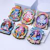 Soft Magnetic Wooden & Aluminum Foil Cartoon Zodiac Refrigerator Magnet Set