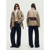 Fu Zhi'en Vintage Relaxed Workwear Short Trench Coat