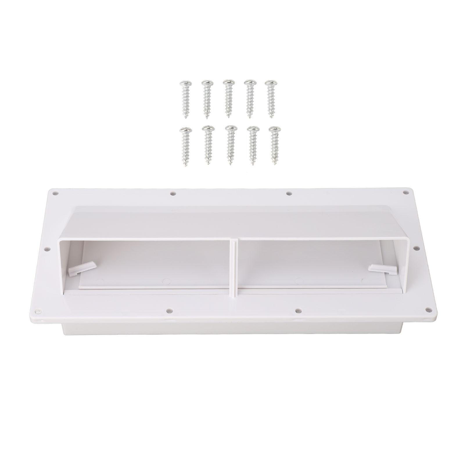 Exhaust Ventilation Cover ABS Automatic Wind Proof Damper Lockable Range Vent Cover for RV Home Camper White