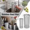 Stainless Steel Beer Brewing Filter Cylinder with Dual Handles Food Grade Mesh Strainer for Home Brewing and Craft Beer Filtration