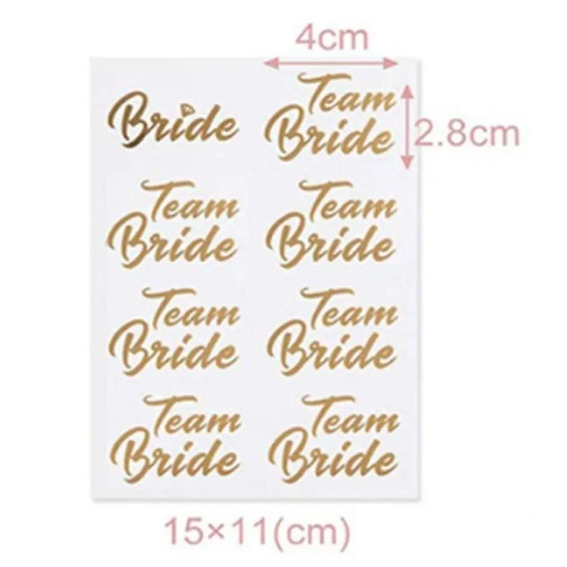 

2PCS Funny Golden Party Tattoo Stickers Waterproof Creative Hot Stamping Sticker Exquisite Temporary Wedding Bride Stickers 15x11cm