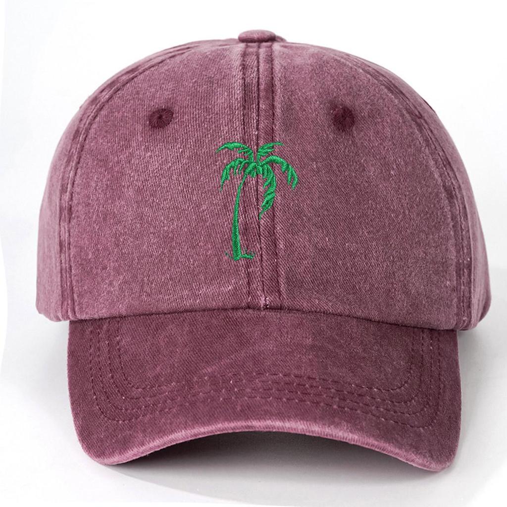 Unisex Coconut Tree Embroidered Baseball Cap - Spring/Summer Sun Protection Hat