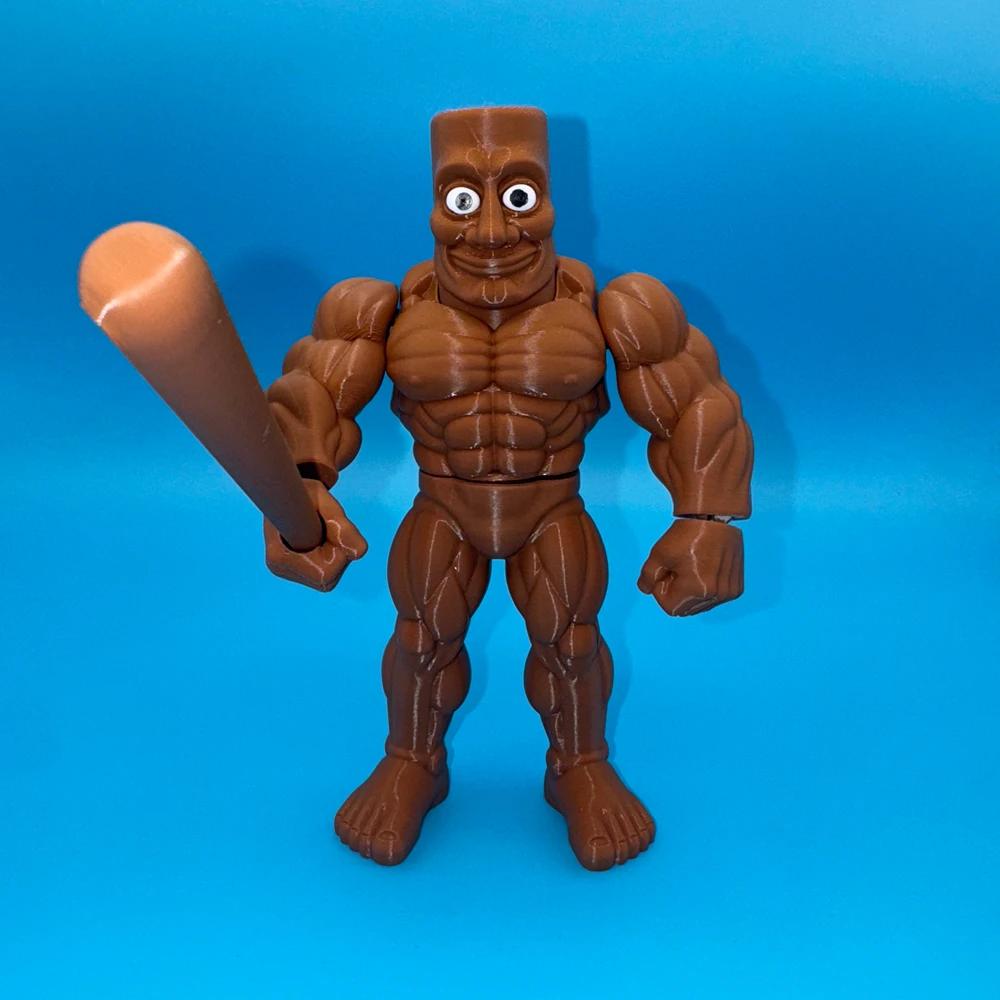 Neuheit Gelenkfigur Tungtungtung Sahur 3D-Druck Holz Strichmännchen Figur Desktop Arm Bewegliche Actionfigur Sammlerstück