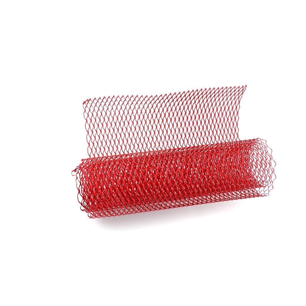 100x33cm Aluminium Rennwagen Stoßfänger Kühlergrill Gitter Maschennetz Lüftung Rot Tuning Universal Schutz Wohnwagen Wohnmobil Haus Garten