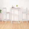 Day and Night - Day and Night High Stools 2 Pcs Solid White Pine Wood 40x41.5x112 Cm