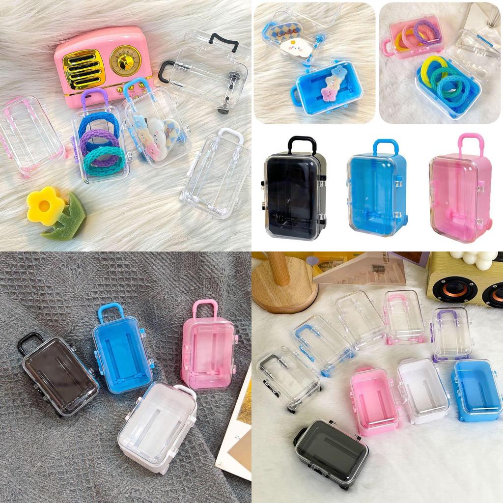 Charming European Style Mini Suitcase Candy Box With Durable Plastic Construction