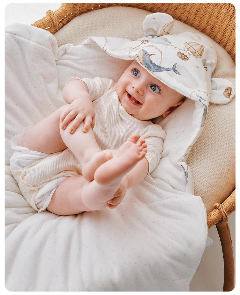Class A Detachable Newborn Swaddle Blanket: Thick Anti-Startle Autumn/Winter Receiving Blanket for Delivery Room