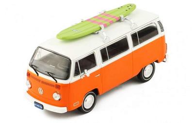 Ixo CLC302 Scale VW T2 Combi 1975 Orange with Whiteboard 1/43