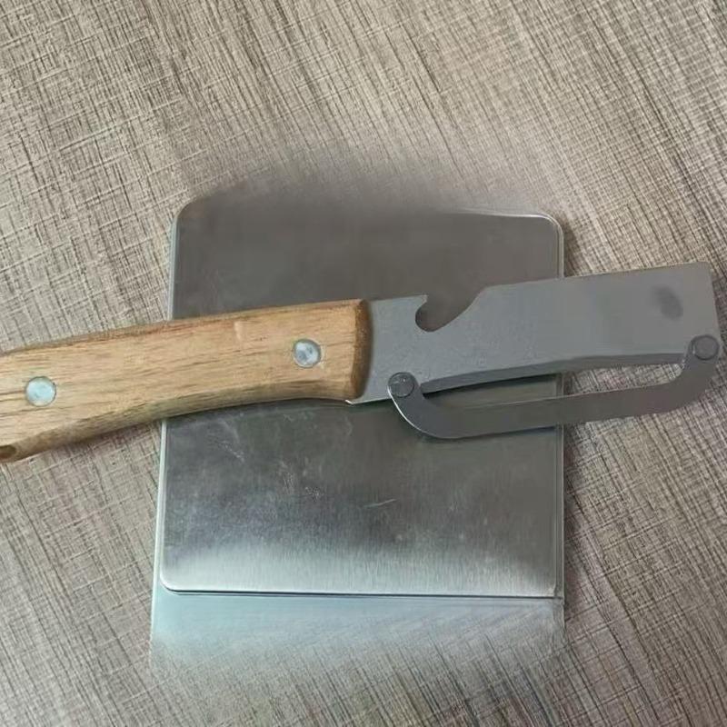 

Многофункциональный кухонный нож из нержавеющей стали с толстым лезвием для чистки и нарезки фруктов - Идеальный инструмент для чистки сахарного тростника и ананасов Mixed wood handle 1.0