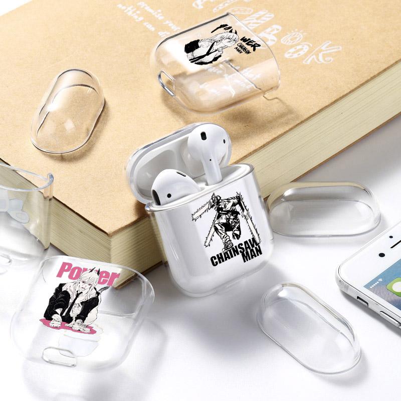 Anime Denji Chainsaw Man Soft Protector Cover Box für Apple Airpods 1 2 3 Pro Transparente Pochita Makima AirPods Hülle