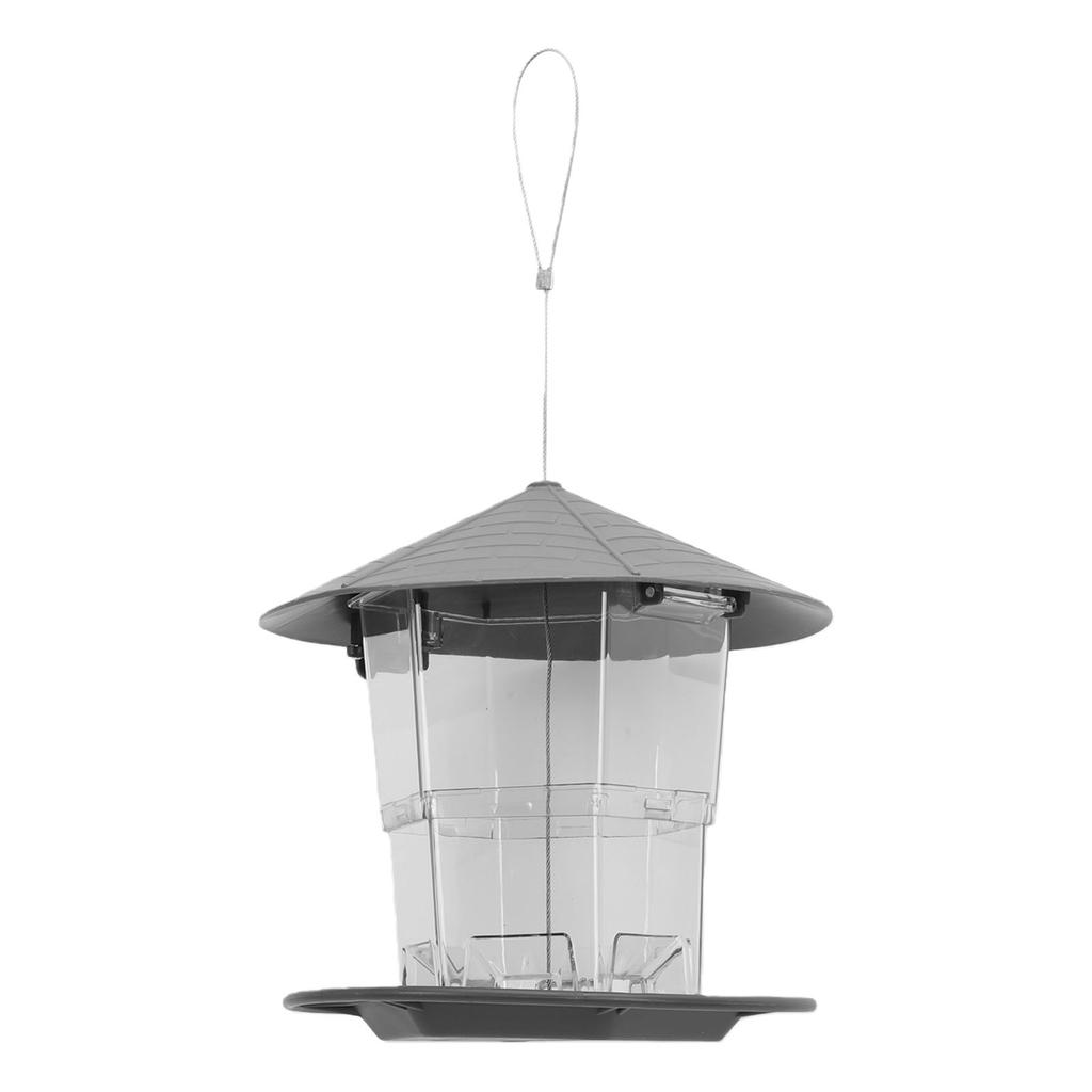 Retractable Hanging Feeder Outdoor Metal Hanger Hook Rainproof Leakproof Weatherproof Bird Feeder