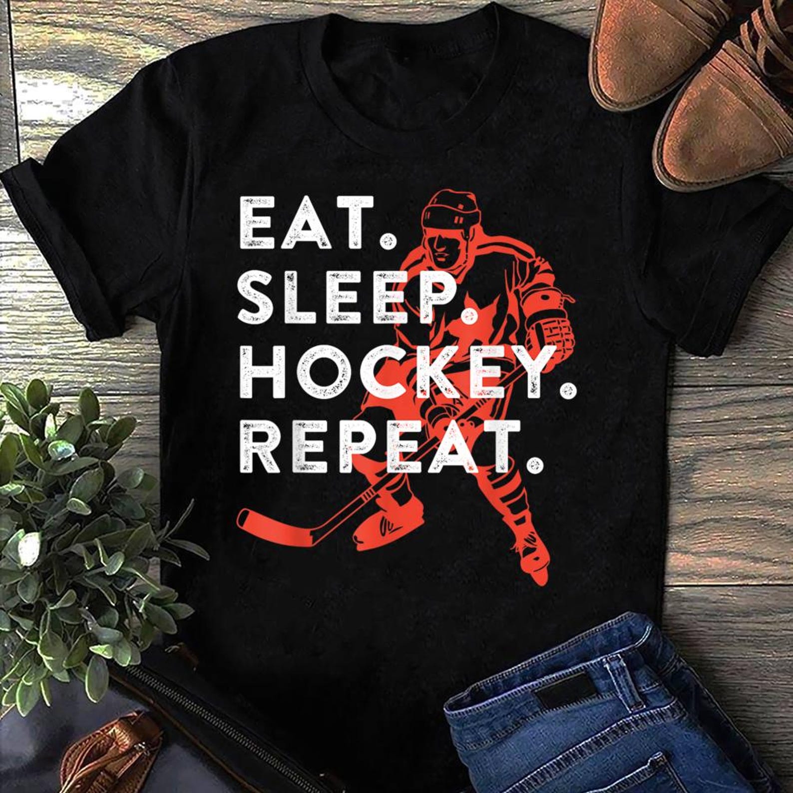 Eat Sleep Hockey Repeat, Hockey Player, Hockey Lover, Shirt Hockey Player, Gift Hockey, Hockey Team, Hockey Moms S