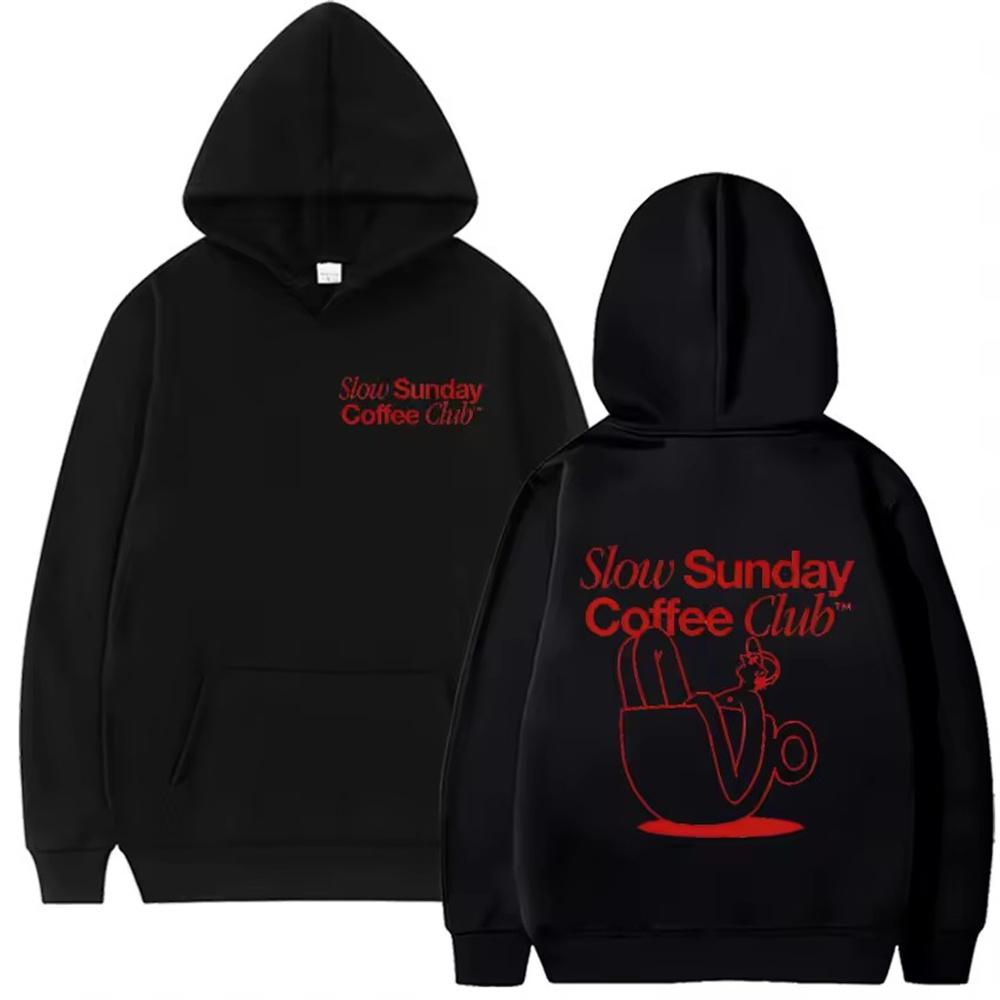 2025 New Sunday Coffee Club Hoodie Funny Men's Hoodie Harajuku Unisex Street Wear Fleece Pullover Sweatshirt