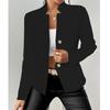 Damen Casual Einfarbig Slim Fit Zwei-Knopf-Kragen mit fehlenden Ecken Langärmliger Sakko
