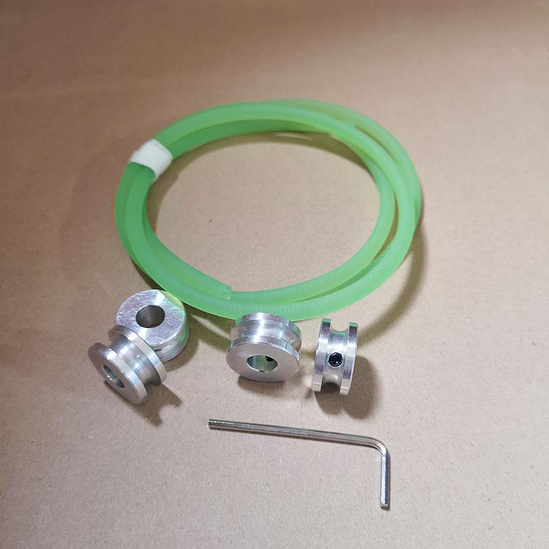 Aluminum Alloy Single Groove Pulley for Lathe Non-Powered Spindle Wheel Motor Model (PU Round U Groove Pulley)