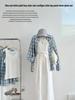 Plus Size Korean Blue Plaid Shirt & Vest Wide-Leg Pants Set for Women
