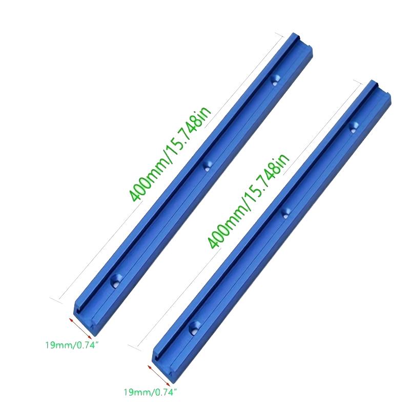 2Pcs 19T Track Woodworking T-slot Aluminium Miter T-Track T-slot Miter Track Jig T Screw Fixture Slot for Saw/Router Table Tools