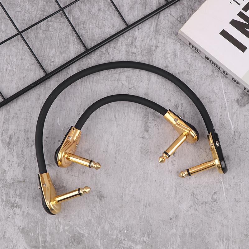 1 Stück Gitarren-Patchkabel Rechtwinklig 15/30 cm 1/4 Zoll Gitarrenkabel für Gitarreneffektpedale Patchkabel Audiokabel