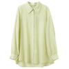 Sancai Lightweight Tencel Loose Split Tie-Front Blouse