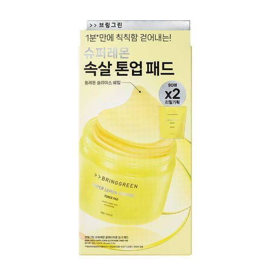 Bring Green Super Lemon Glutathione Toner Pads 90 Sheets Refill Plan (+90 Sheets)
